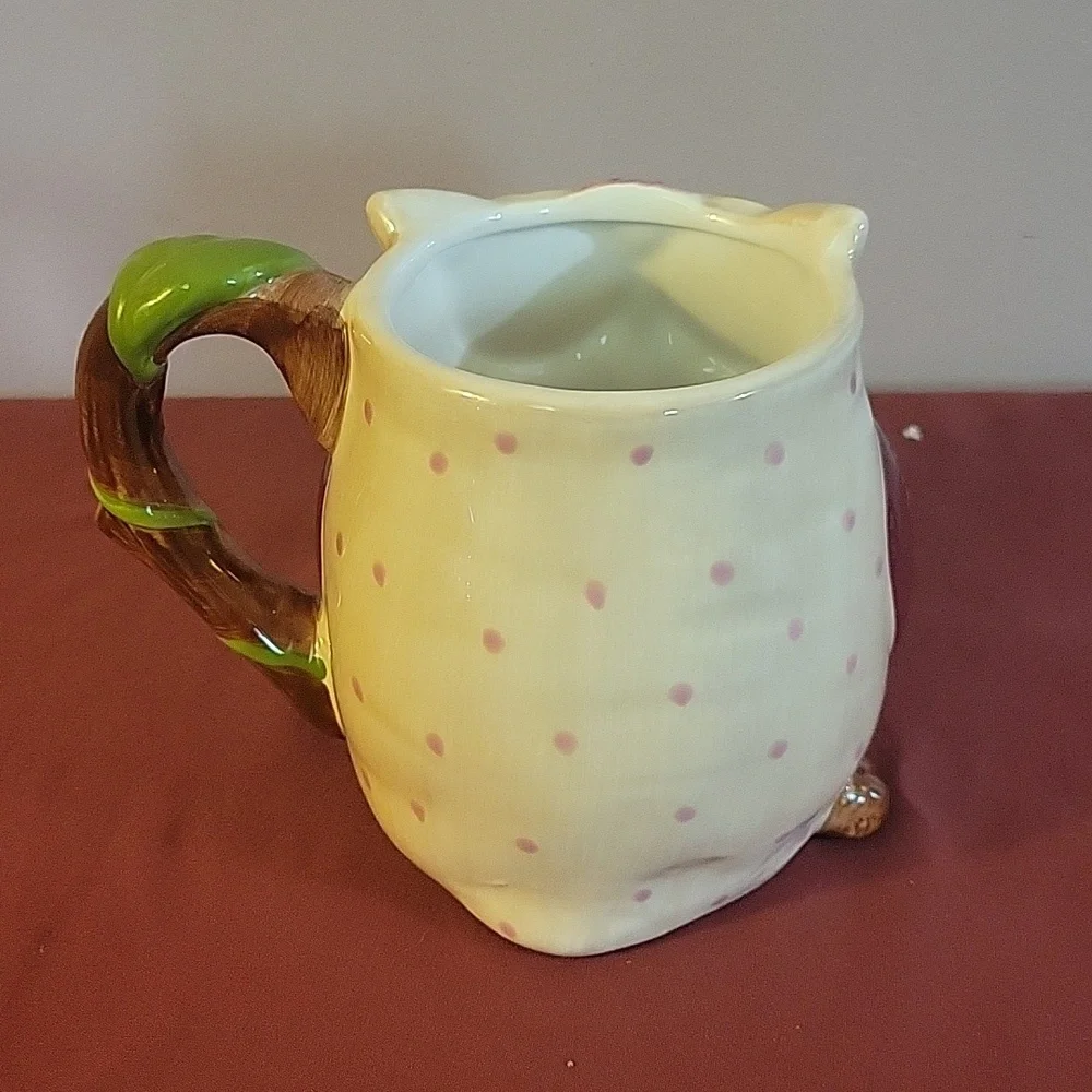 OLLI OWL Coffee Mug Ceramic Hand Painted Dolomite, 5